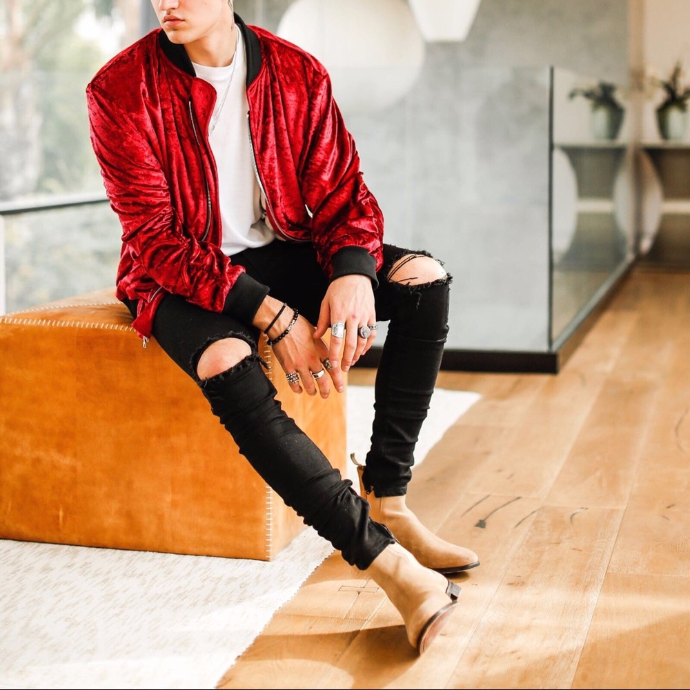 ORO Los Angeles noir everyday denim ripped black
